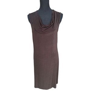 Women’s Travelers Brown Classic Cowl Neck Sleeveless Dress-Size 1 (US M/8)